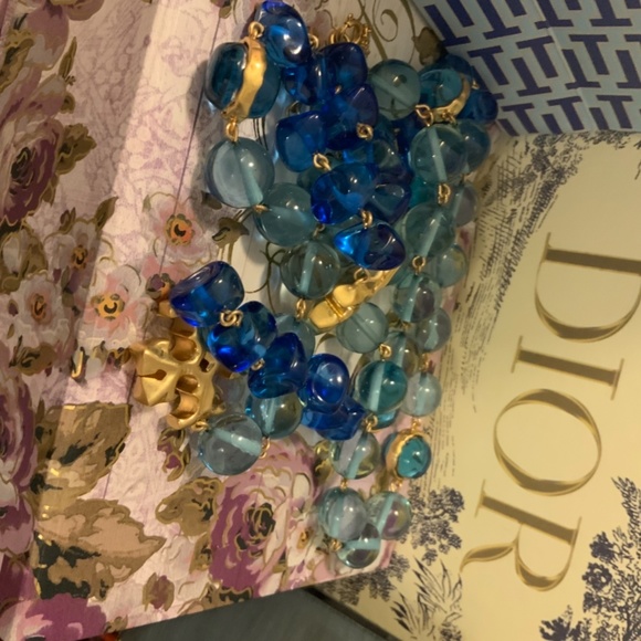 Elegant Blue and Gold Necklace - Picture 13 of 13